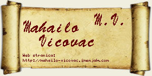 Mahailo Vićovac vizit kartica